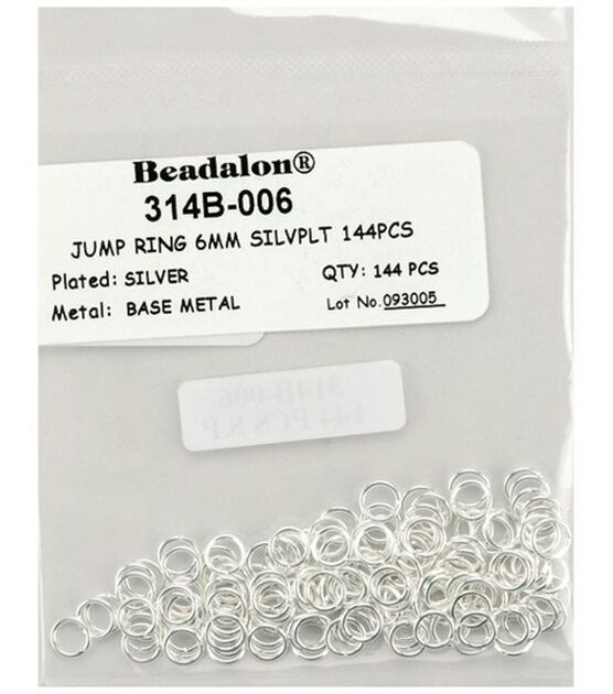 Beadalon 6mm Jump Rings 144PK Silver