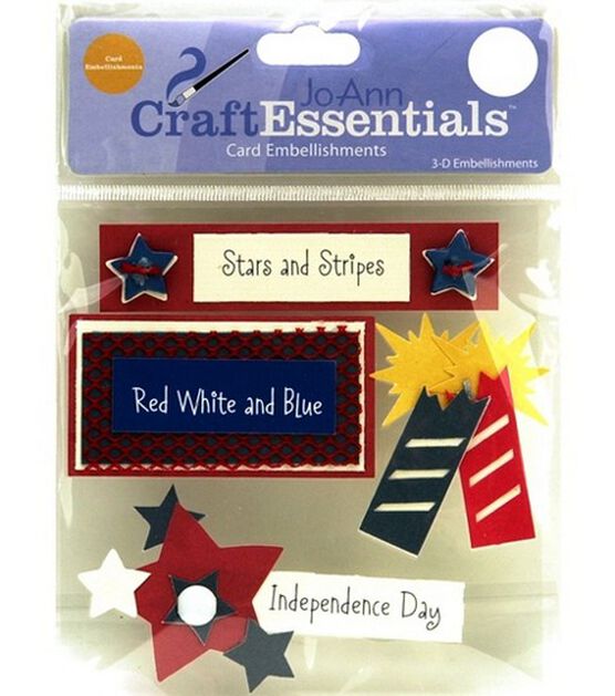 Craft Essentials Red, White & Blue Embellishment