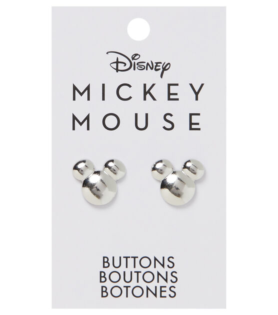 Disney 9/16" Metal Mickey Mouse Shank Buttons 2pk, , hi-res, image 1