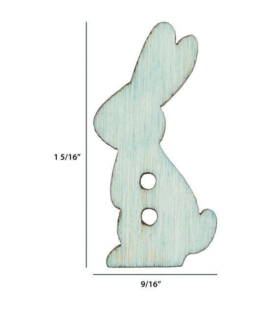 Flair Originals 9/16" Pastel Bunny 2 Hole Buttons 6pc, , hi-res, image 4