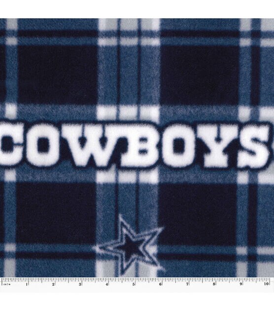Fabric Traditions Dallas Cowboys Fleece Fabric Plaid
