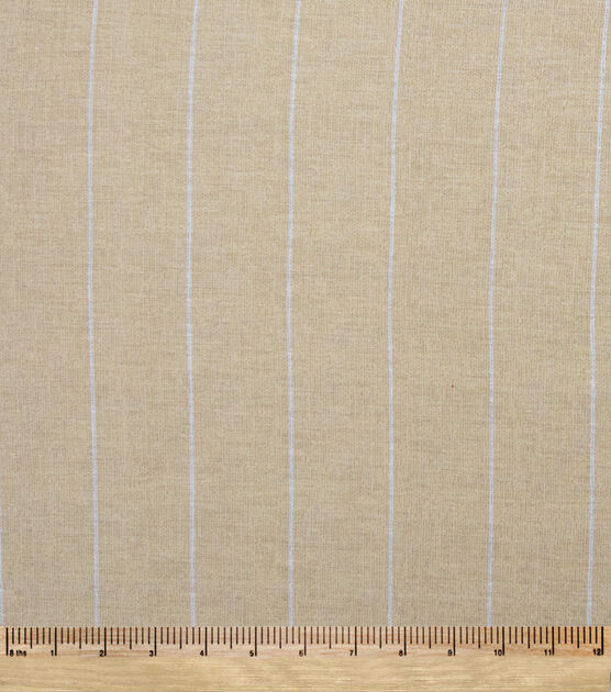 Stripes on Tan Textured Quilt Cotton Fabric by Keepsake Calico, , hi-res, image 2