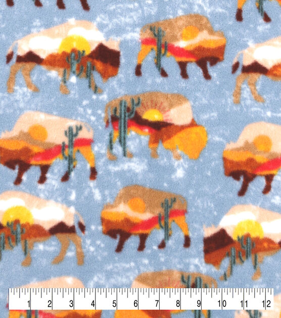 Desert Animal Silhouettes Anti Pill Fleece Fabric, , hi-res, image 2