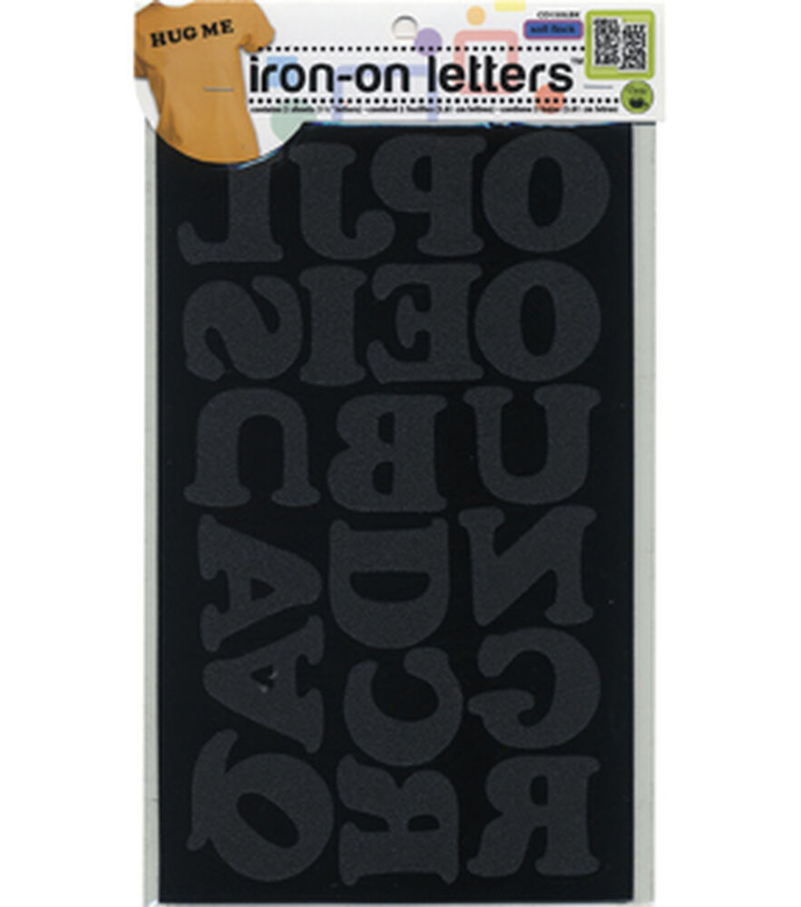 Dritz Soft Flock Iron-on Letters, Black, 8198368, swatch