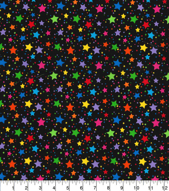 Fabric Traditions Novelty Cotton Fabric Rainbow Multi Stars