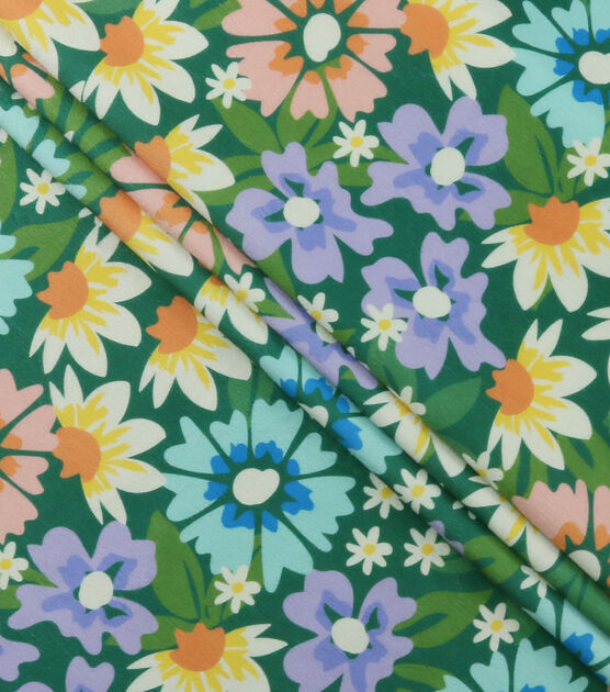 Multi Packed Floral Soft & Minky Fleece Fabric, , hi-res, image 2