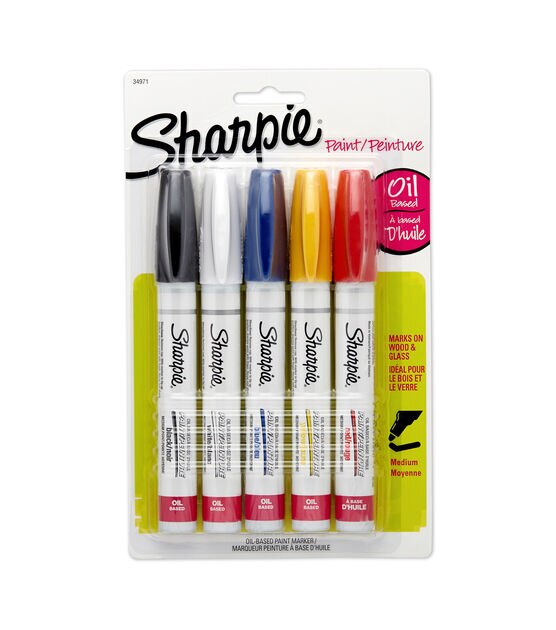 Sharpie 5 pk Medium Point Oil Based Paint Markers  Assorted