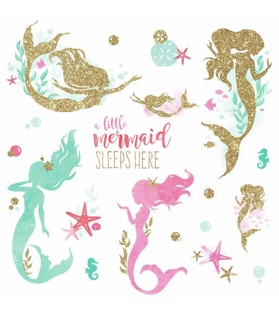 York Wallcoverings Wall Decals Mermaid, , hi-res, image 2