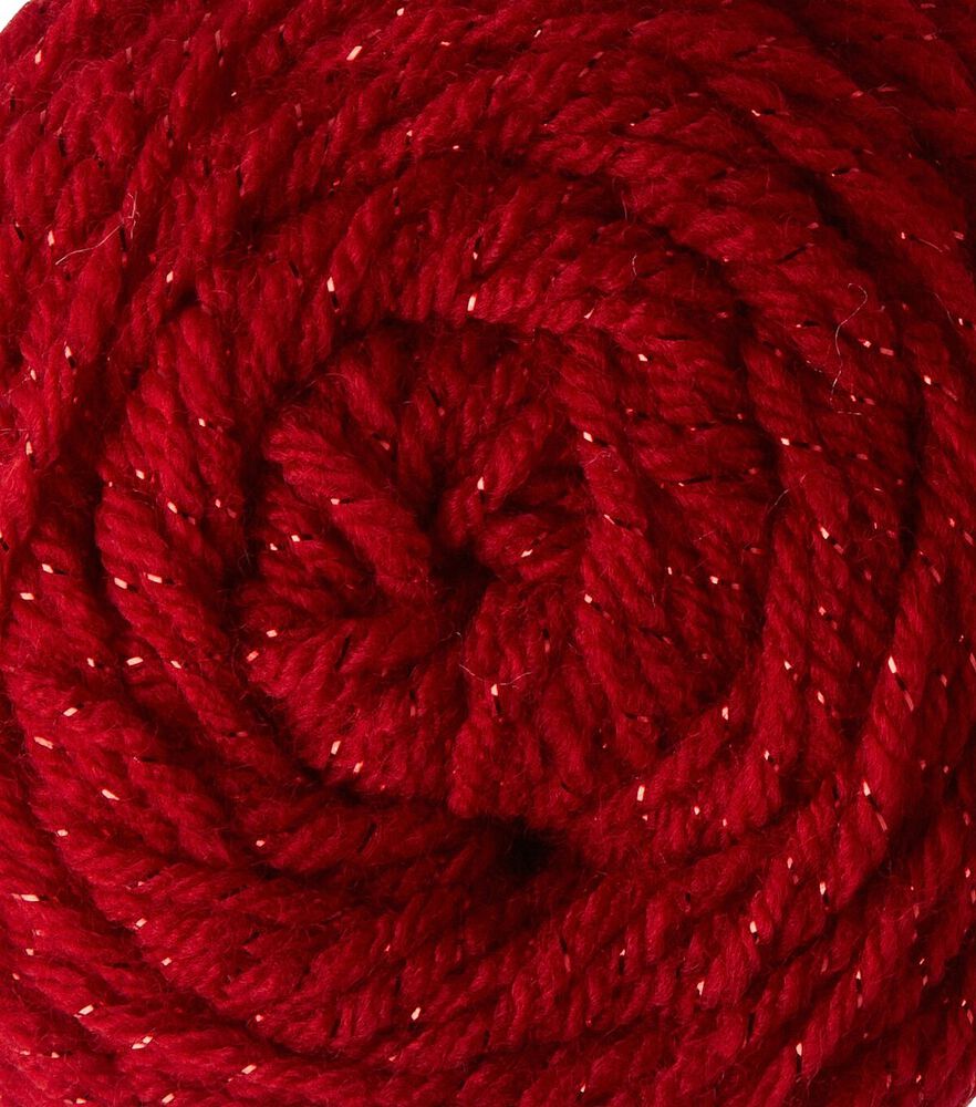 Twinkle 380yds Worsted Acrylic Blend Yarn by Big Twist, Red, swatch, image 4