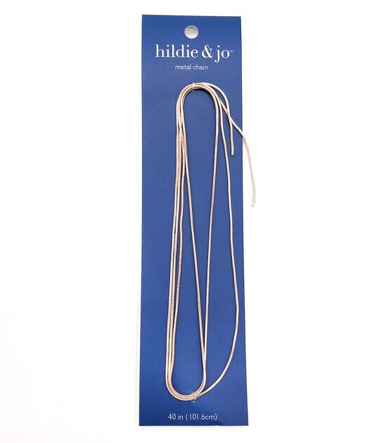 40" Rose Gold Metal Chain by hildie & jo