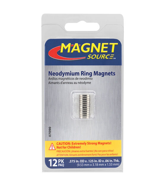 12pk Neodymium Ring Magnets, , hi-res, image 3