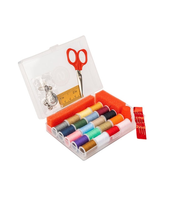 Travel Sewing Kit for Adults and Kids - Small Beginner Set w/Multicolor  Thread
