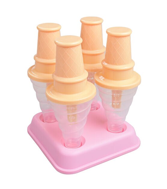 6" Summer Plastic Ice Cream Cone Popsicle Mold 4pc by STIR, , hi-res, image 11