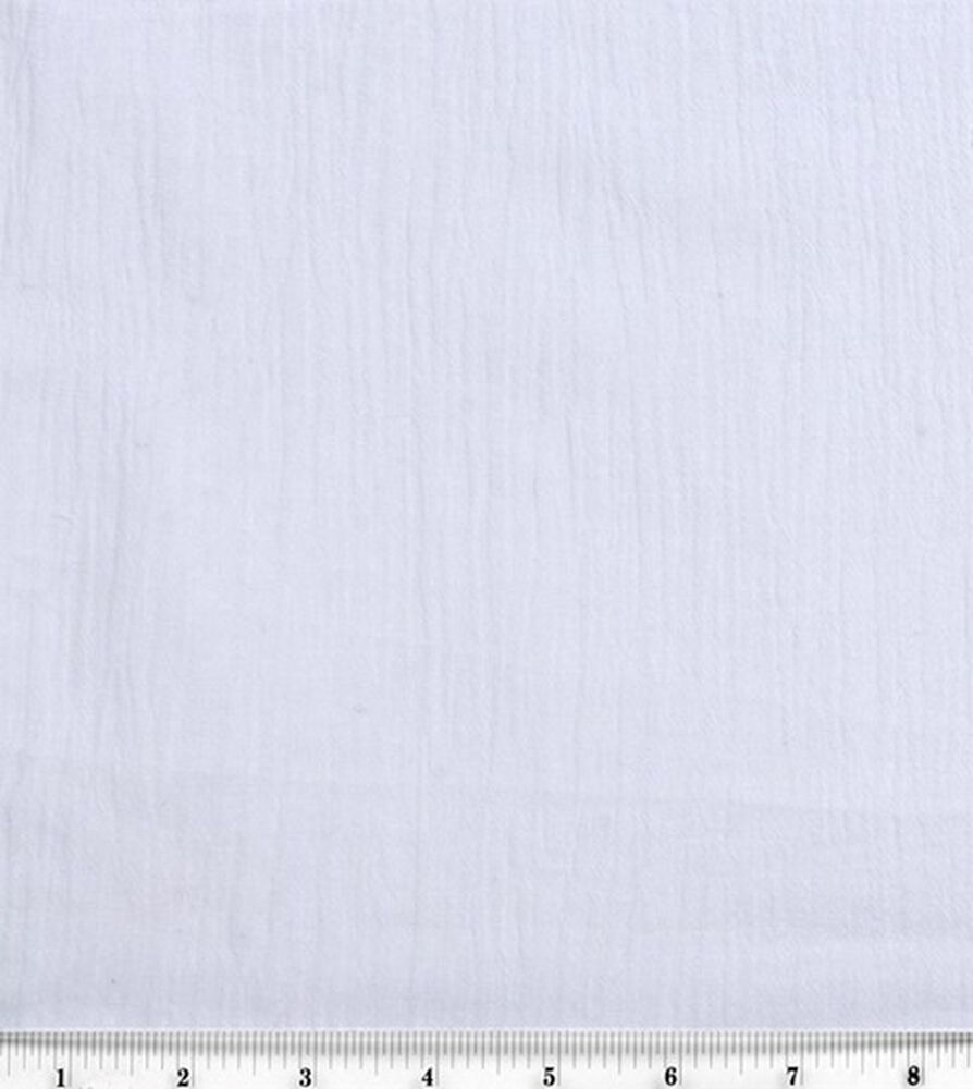 Specialty Cotton Gauze Fabric  Solid, White, swatch