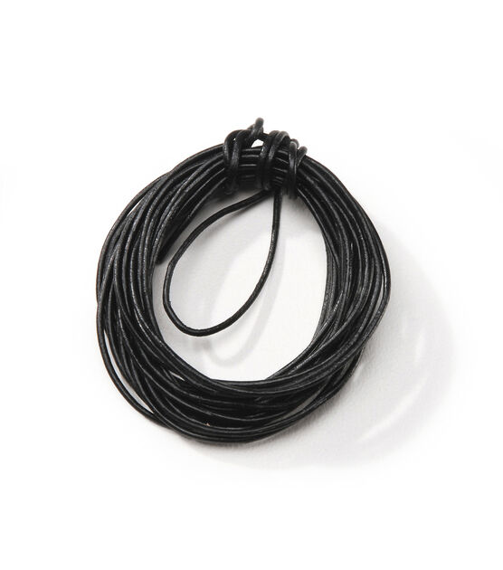 1mm x 3yds Black Leather Cord by hildie & jo