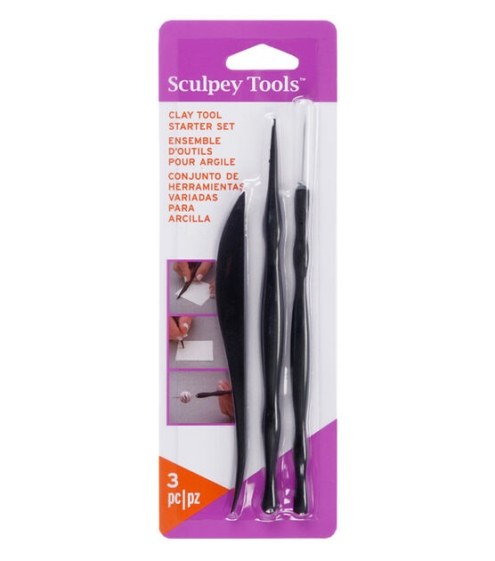 Sculpey 3ct Black Clay Tool Starter Set