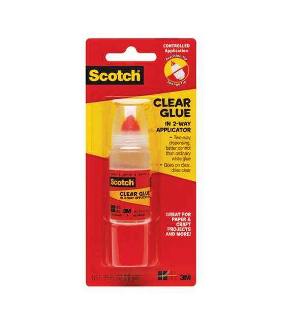 Scotch Clear Glue In 2 Way Applicator