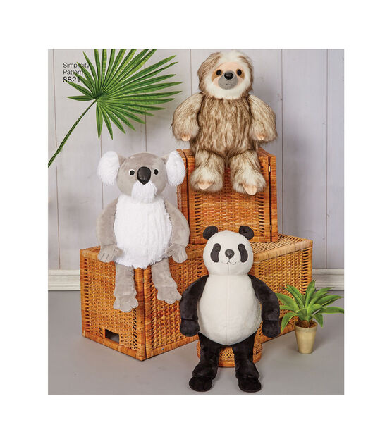 Simplicity S8821 Size 15" Stuffed Animals Sewing Pattern, , hi-res, image 4