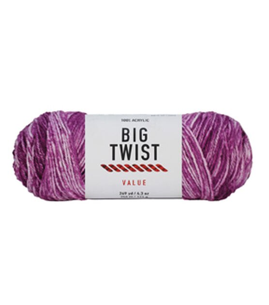 4.3oz Ombre Medium Weight Acrylic Value Yarn by Big Twist