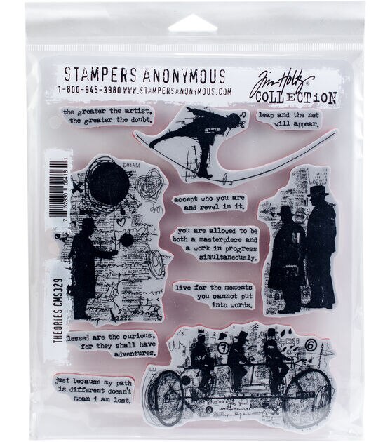 Stampers Anonymous Tim Holtz Cling Mount Rubber Stamp Theories