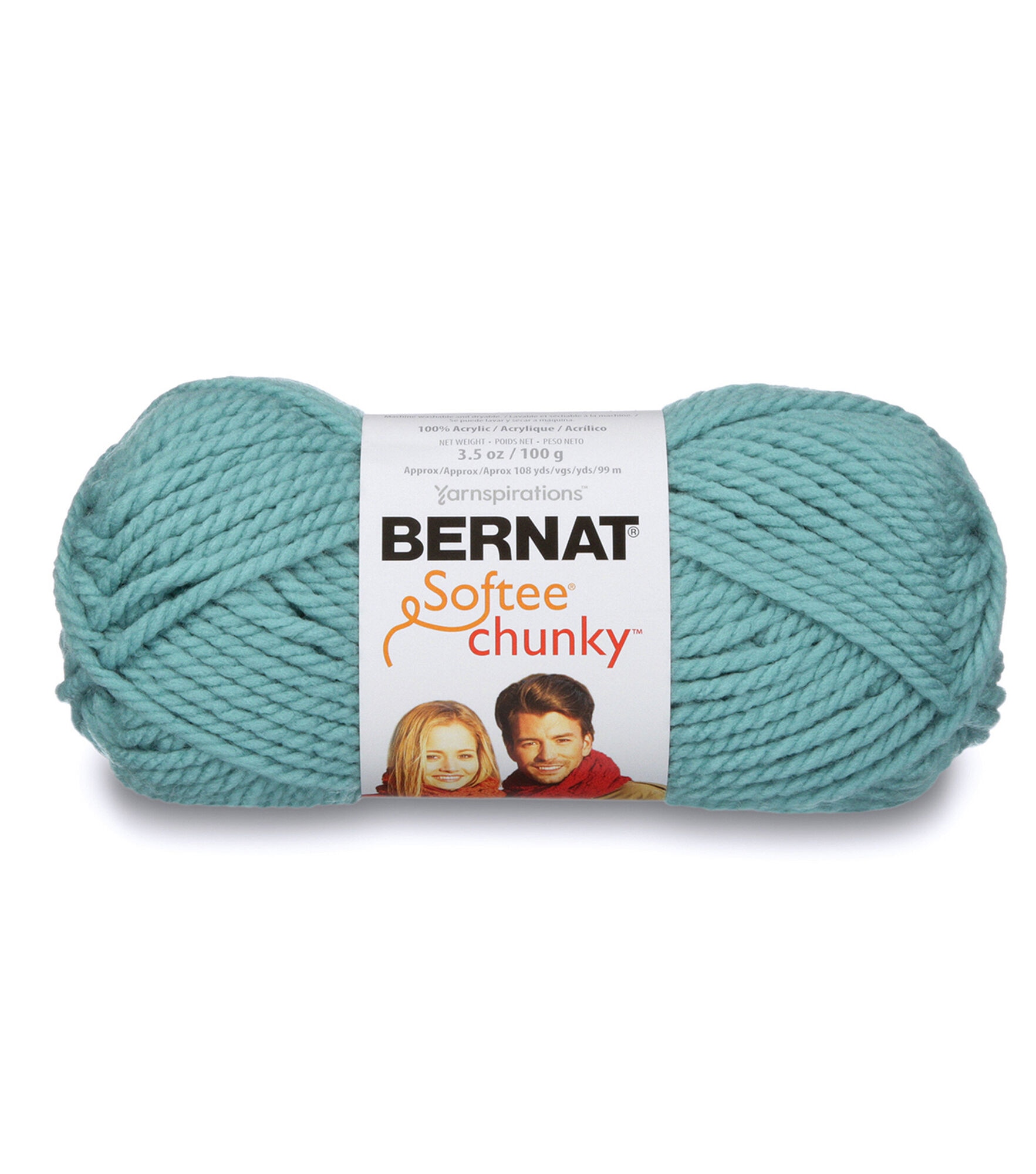 Bernat Softee Chunky 108yds Super Bulky Acrylic Yarn, Seagreen, hi-res