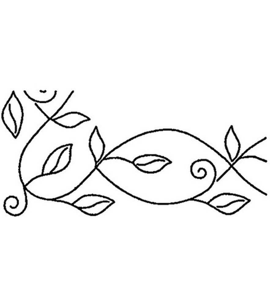 Stensource Pepper Cory Quilt Stencil, Leafy Branch Braid, swatch