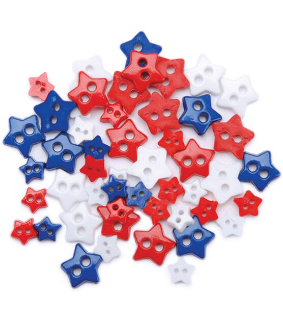 Favorite Findings 49ct Mini Traditional Stars 2 Hole Buttons