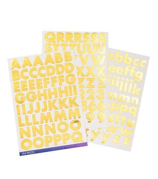 Gold Sticker Letters - Alphabet Stickers