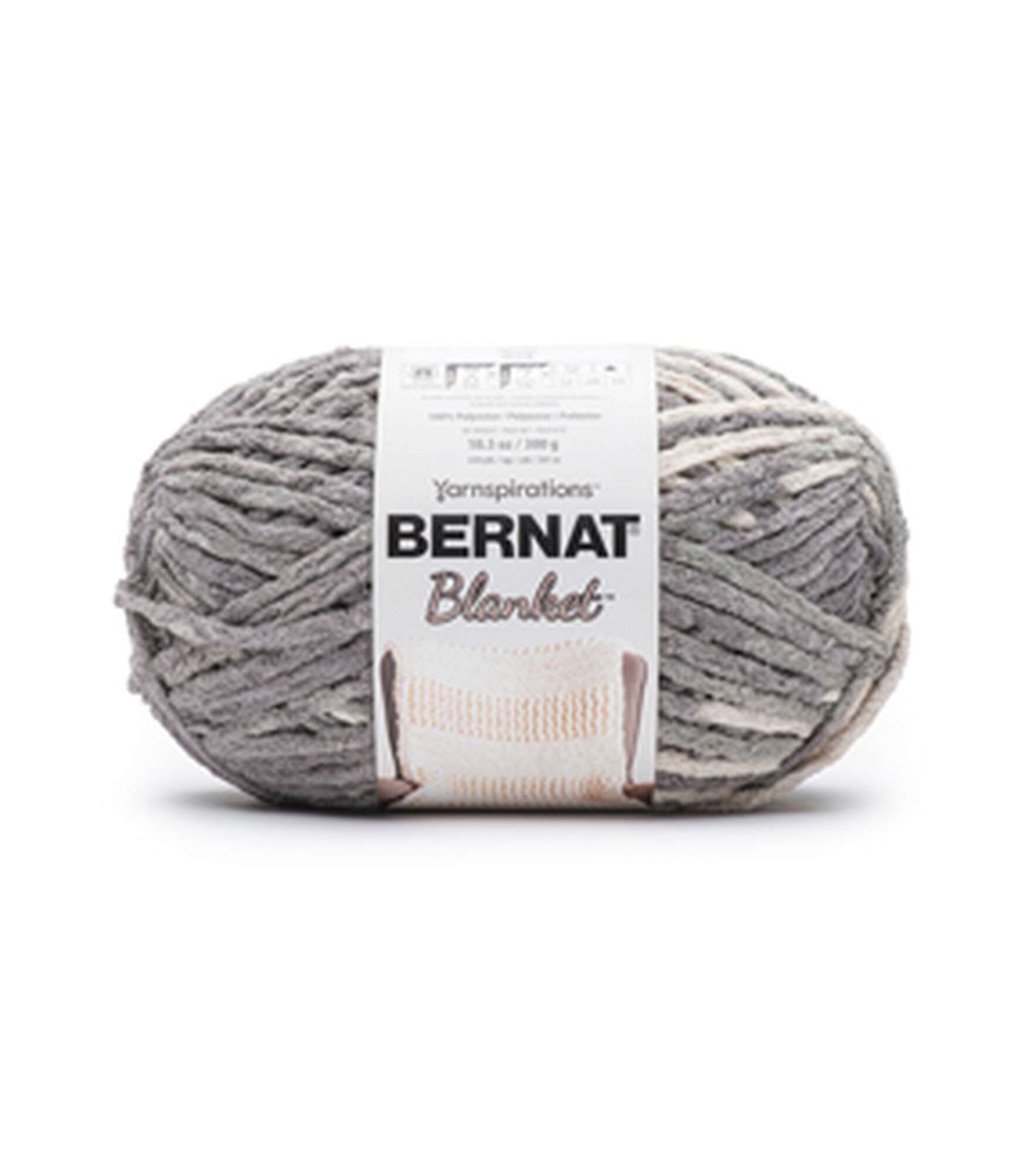 Bernat Big Ball Blanket 220yds Super Bulky Polyester Yarn, Silver Steel, hi-res