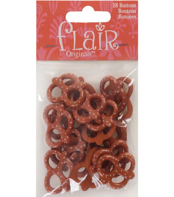 Flair Originals 1" Pretzel Shank Buttons 18pk, , hi-res, image 2