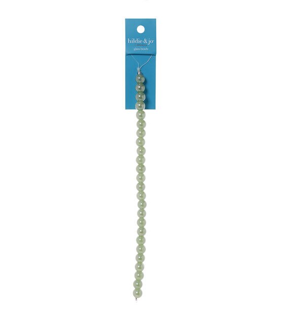 7" Light Green Shoreline Glass Bead Strand by hildie & jo