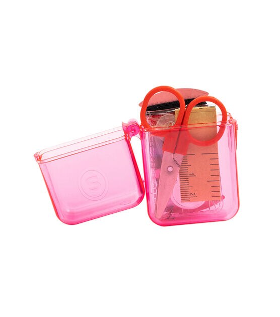 LOT OF 2 Allary Portable Sewing Kit Case Mini Home,Travel Emergency Sewing  Set