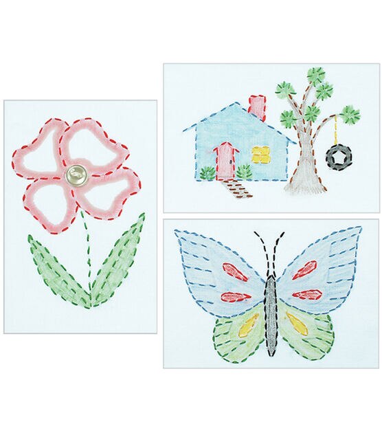 Jack Dempsey 6" x 8" Outside Fun Stamped Embroidery Kit 3ct