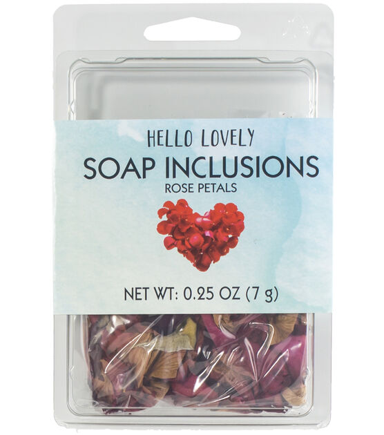 Hello Lovely 0.25 oz Beauty Soap Inclusions Rose Petals