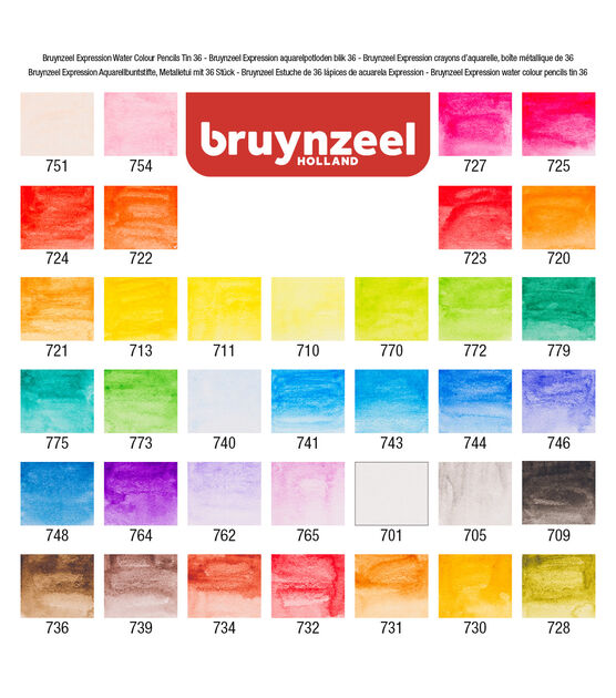 Bruynzeel Expression Water Colour Set, 36-Pencil Set, , hi-res, image 3