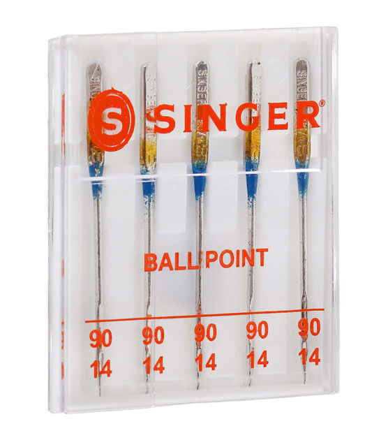 SINGER 90/14 Ball Point Sewing Machine Needles 5pk, , hi-res, image 6