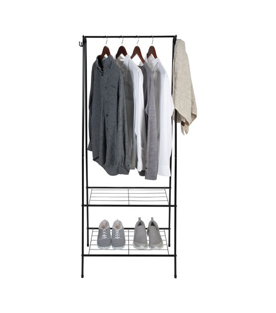 Organize It All 59" Garment Rack With 2 Tier Shelving, , hi-res, image 5