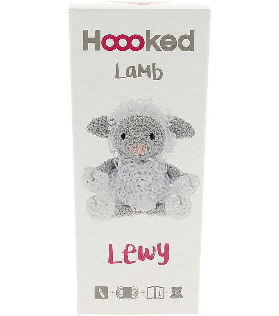 Hoooked White & Gray Lamb Lewy Crochet Kit