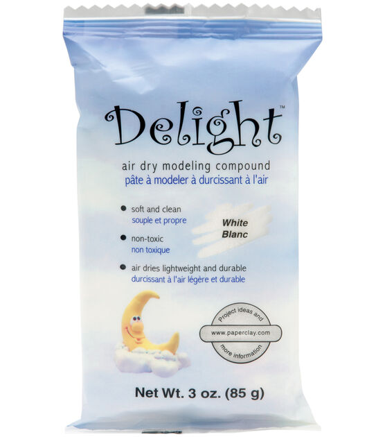 Delight 3oz White Air Dry Modeling Clay