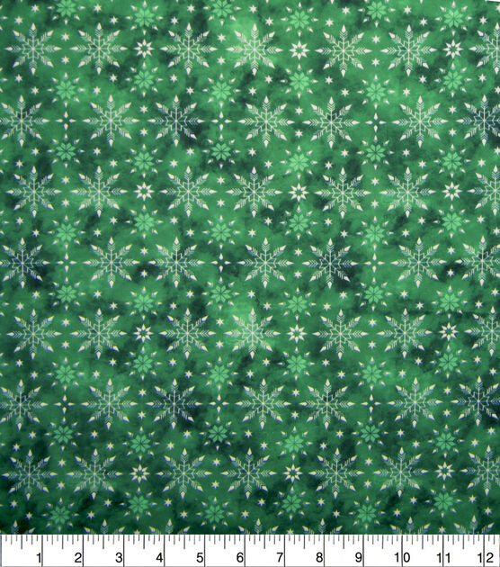 Snowflakes Christmas Cotton Fabric, , hi-res, image 4