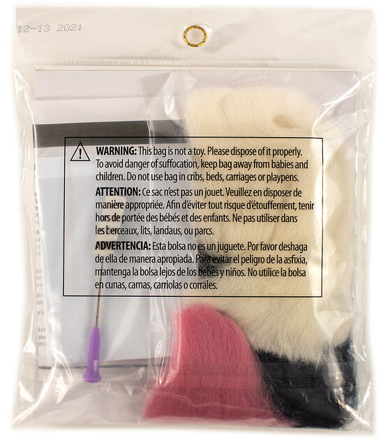 Dimensions 4" Frenchie Wool Roving Needle Felting Kit, , hi-res, image 2