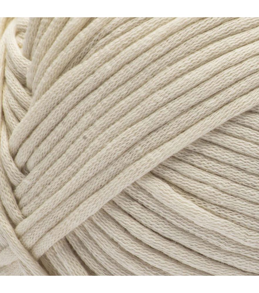 Bernat Maker 317yds Bulky Cotton Blend Yarn, Cream, swatch, image 1