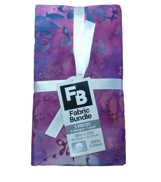 Purple Batik 18"x21" Cotton Fabric Quarter Bundle, , hi-res, image 2