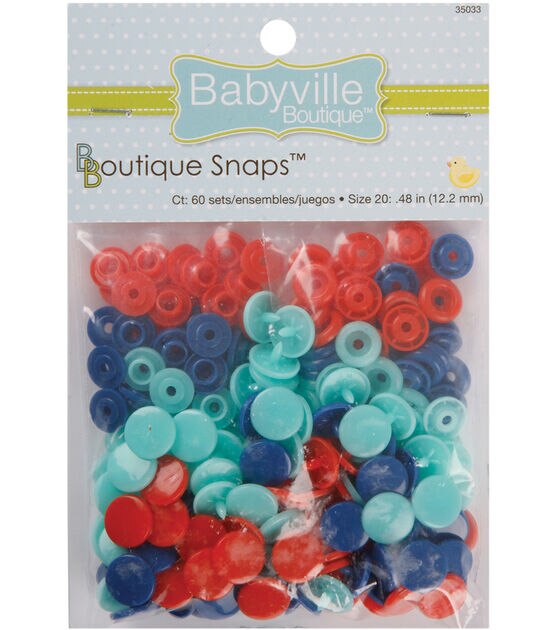 Babyville Boutique Snaps Red & Blue