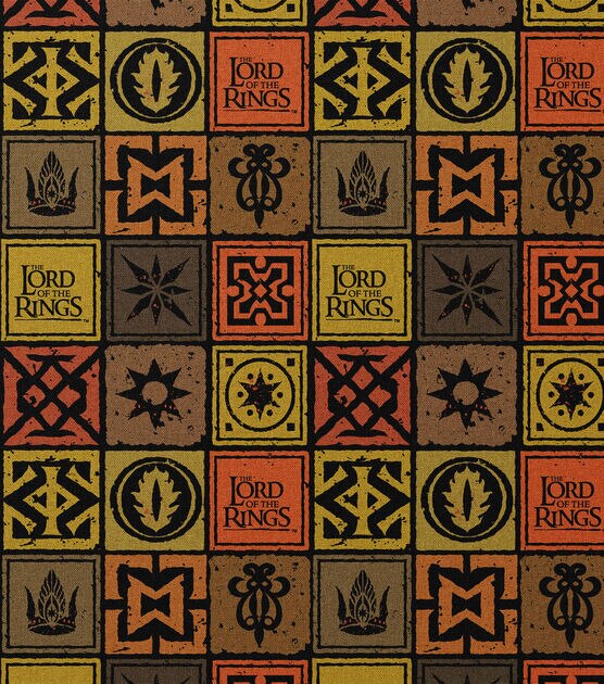 Lord of the RingsTiled Symbols  Cotton Fabric, , hi-res, image 2