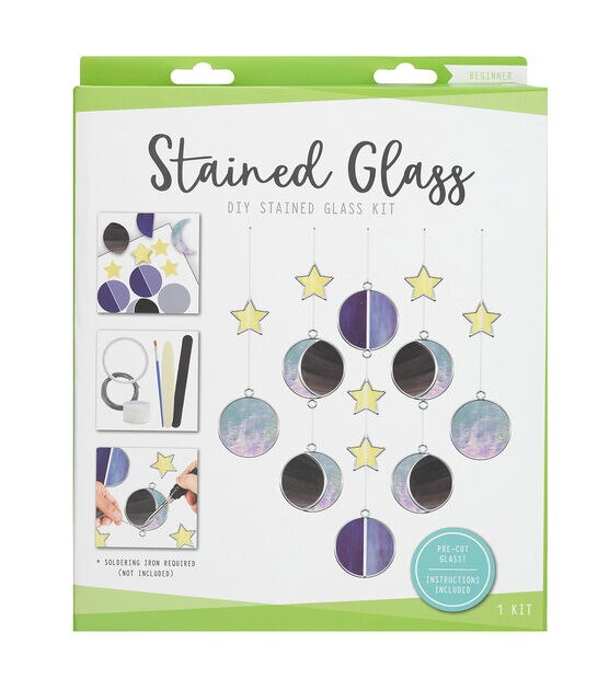 Gallery Glass, Floral Stained Kit, 6 Piece Glass Paint Set for DIY Arts and Crafts, Perfect for Beginners and Artists