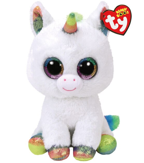 Ty Inc 13" Beanie Boos White Pixy the Unicorn Plush Toy