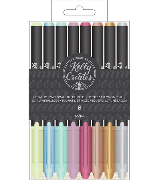 Kelly Creates Small Brush Pens Metallic Jewel 8pk