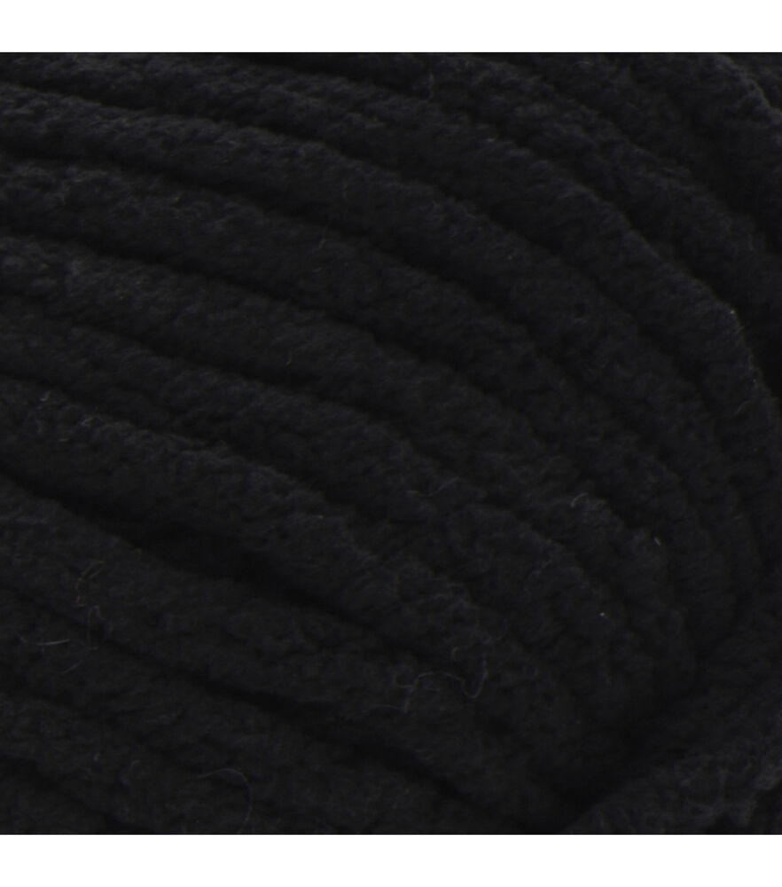Bernat Big Ball Blanket 220yds Super Bulky Polyester Yarn, Coal, swatch, image 51