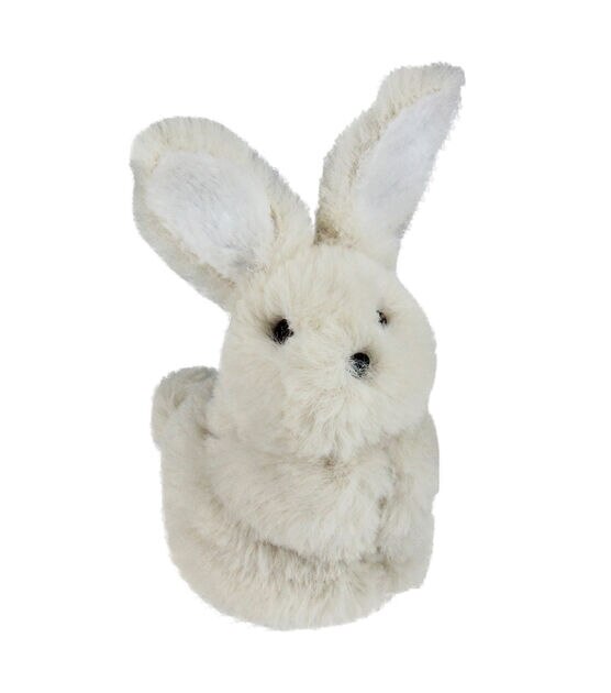 Northlight 4.75" White Plush Standing Easter Bunny